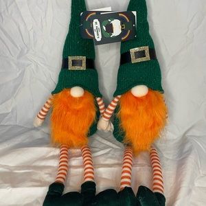 Set of 2 NEW Lucky Leprechaun Gnomes